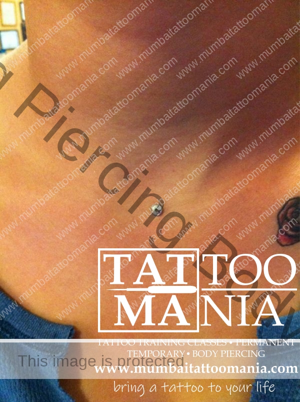 dermal piercing & microdermal done at tattoo mania & body piercing training institute at thane