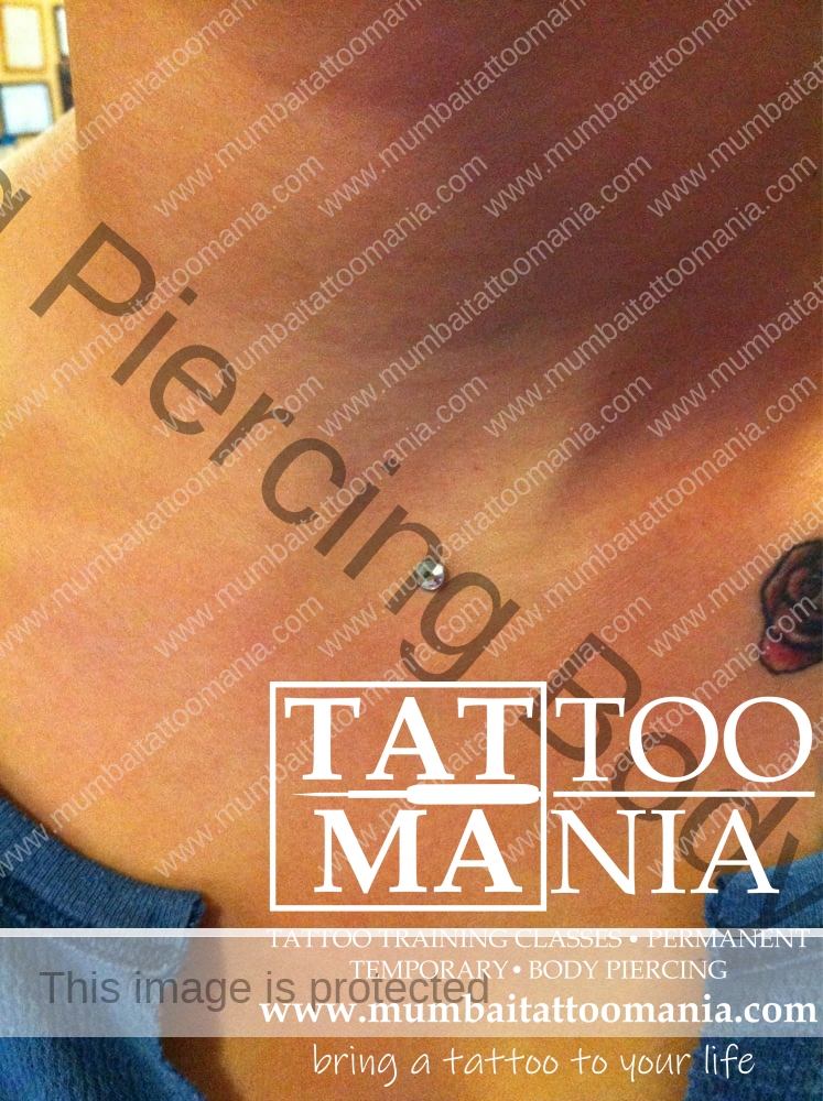 dermal piercing & microdermal done at tattoo mania & body piercing training institute at thane