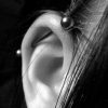 industrial piercing done at tattoo mania & body piercing training institute at thane