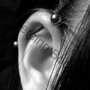 industrial piercing done at tattoo mania & body piercing training institute at thane