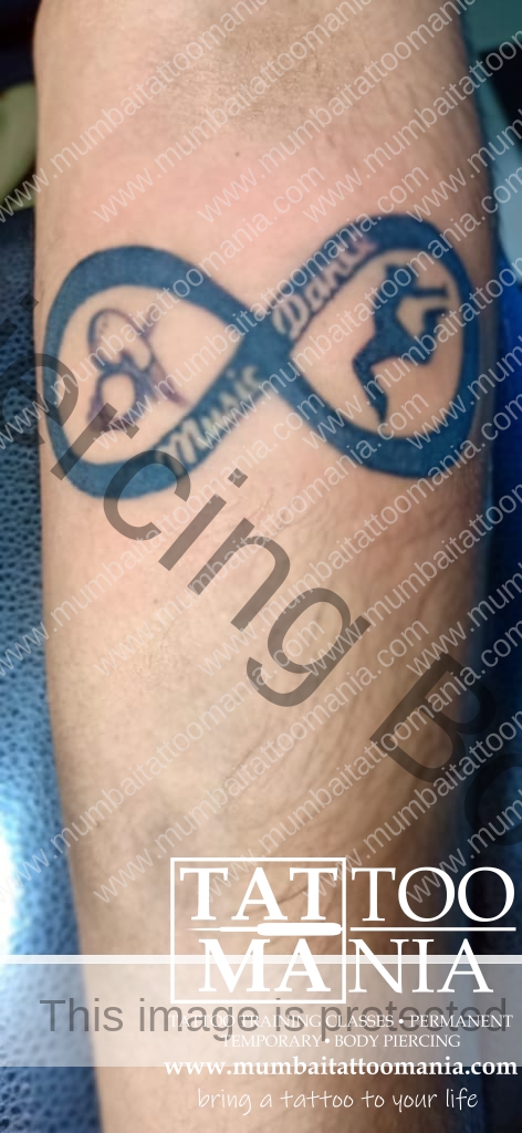 we do infinity custom tattoo at tattoo mania & body piercing at thane near railway station tattoo parlour