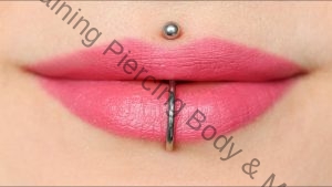 lips piercing done at tattoo mania & body piercing training institute at thane