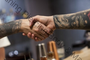 tattoo hand shake